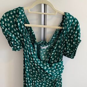 Reformation floral dress with slit size 10